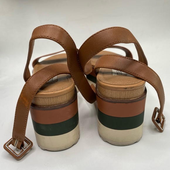 EUC🔹️Steve Madden Marco Marc Chunky Strappy Leather Sandals size 8 - Picture 5 of 9
